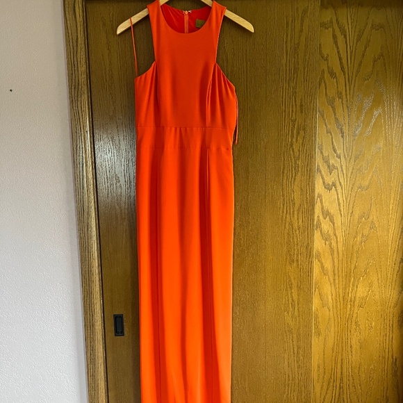 Nicole Miler orange column gown - Picture 1 of 7